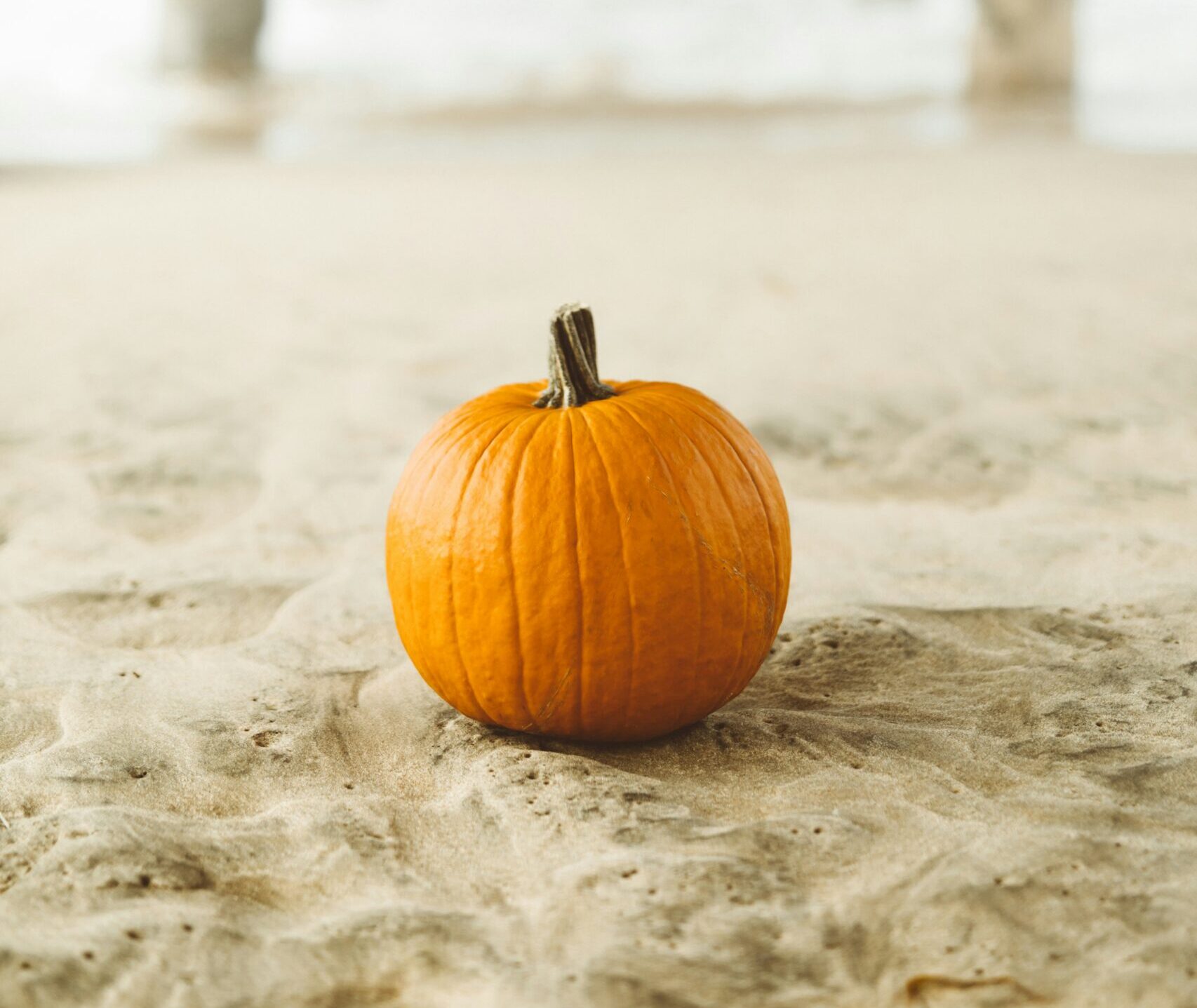 Pumpkin in sand