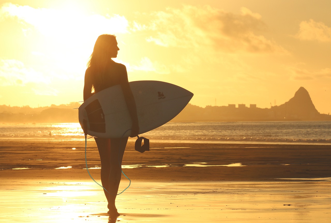 surfer on beach